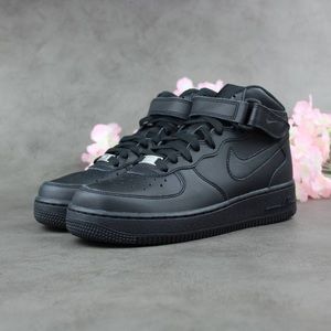 NIKE AIR FORCE 1 AF1 MID BLACK